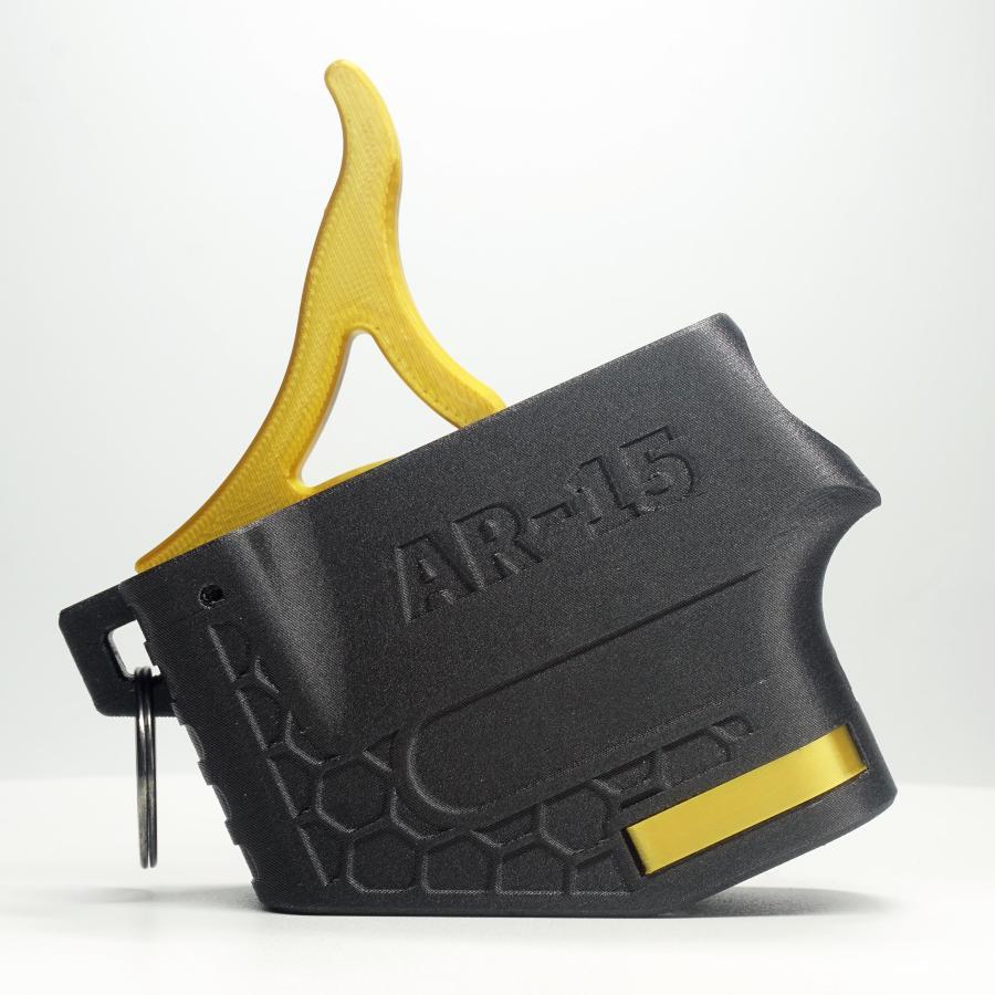 Trident Apex Carbon AR-15 Speed Loader - Black & Gold - With keyring