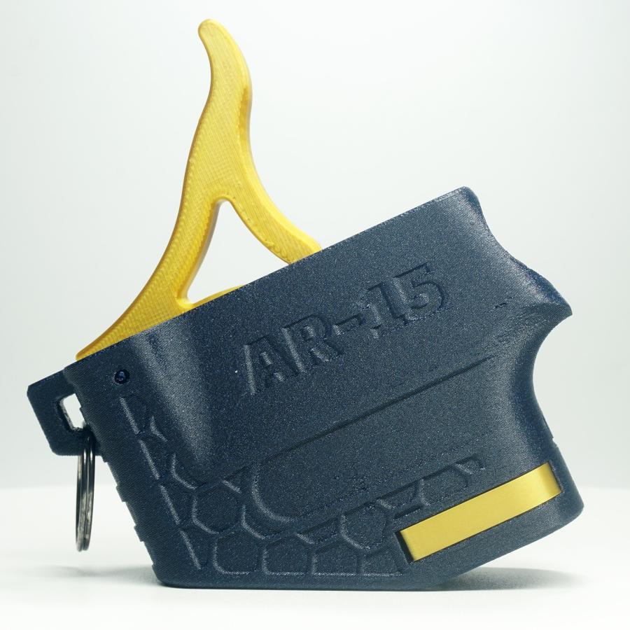 Trident Apex Carbon AR-15 Speed Loader - Midnight Blue / Gold - With keyring
