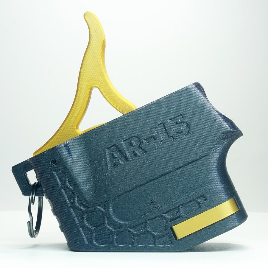 Trident Apex AR-15 Speed Loader - Burned Titanium & Gold - With keyring