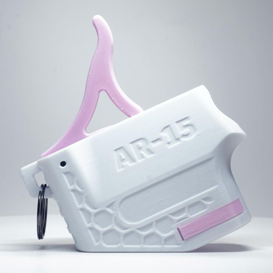 Trident Apex AR-15 Speed Loader - White & Pink - With keyring