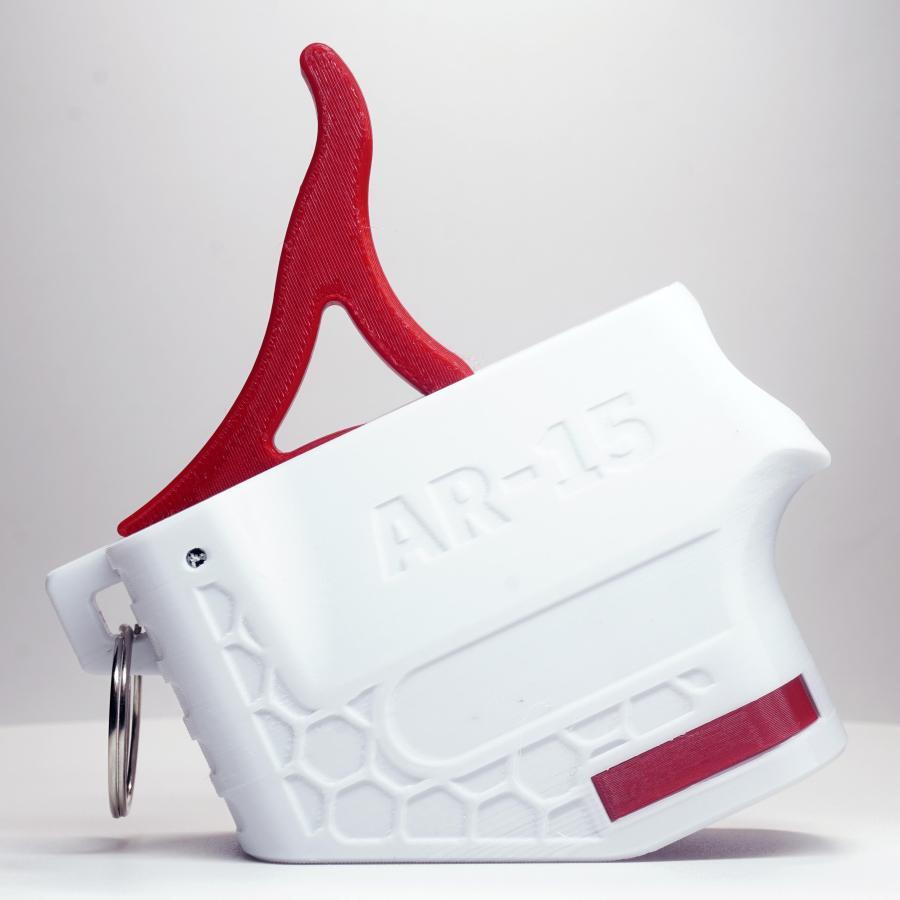 Trident Apex AR-15 Speed Loader - White & Red - With keyring