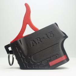 Trident Apex AR-15 Speed Loader - Black & Red - With keyring