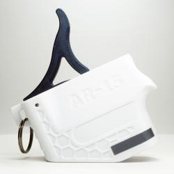 Trident Apex AR-15 Speed Loader - White & Navy Blue - With keyring